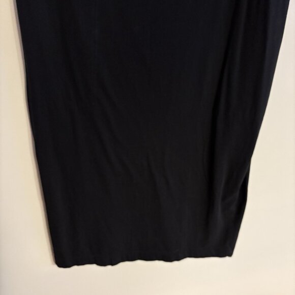 FP Beach Women M Black Cotton Pockets Side Slit Oversized Raquel Midi Dress - Picture 4 of 12